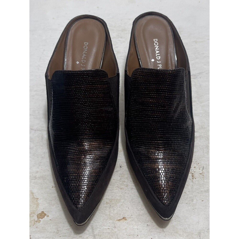 Donald J. Pliner TRIST2-LL M070 Bronze Metallic Lizzard Heeled Mule Size 7M EUC - Picture 5 of 14